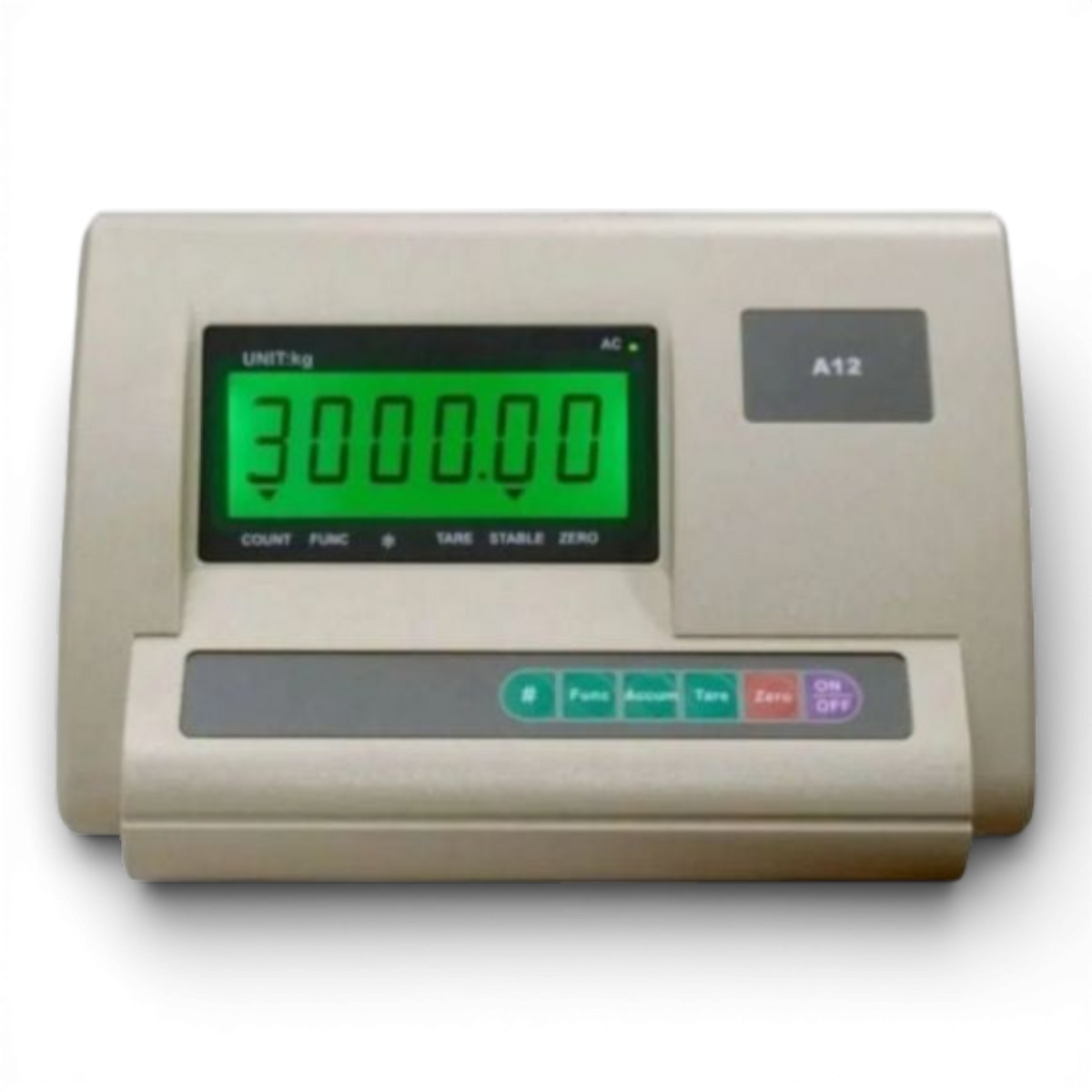 Cantar electronic platforma 3000 kg ( 3 tone ), tabla groasa striata 5mm, 120 x 120cm ( 1.2m x 1.2m ), 4 celule de cantarire, autonomie acumulator 10 ore