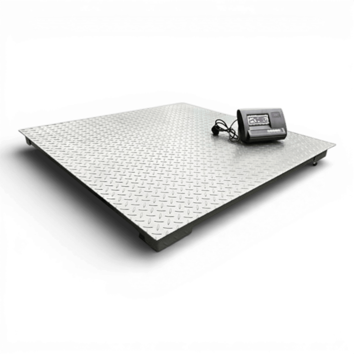 Cantar electronic platforma 3000 kg ( 3 tone ), tabla groasa striata 5mm, 150 x 150cm ( 1.5m x 1.5m ), 4 celule de cantarire, autonomie acumulator 10 ore