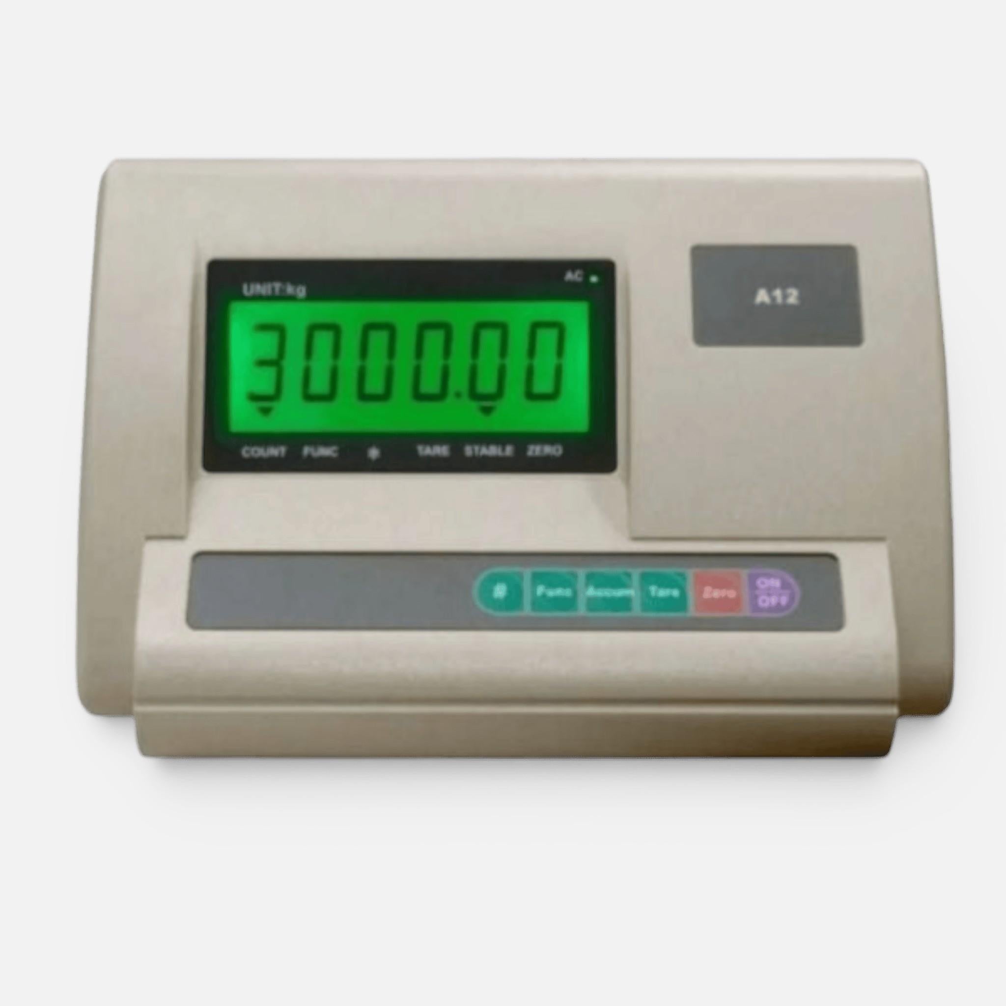 Cantar electronic platforma 3000 kg ( 3 tone ), tabla groasa striata 5mm, 120 x 120cm ( 1.2m x 1.2m ), 4 celule de cantarire, autonomie acumulator 10 ore