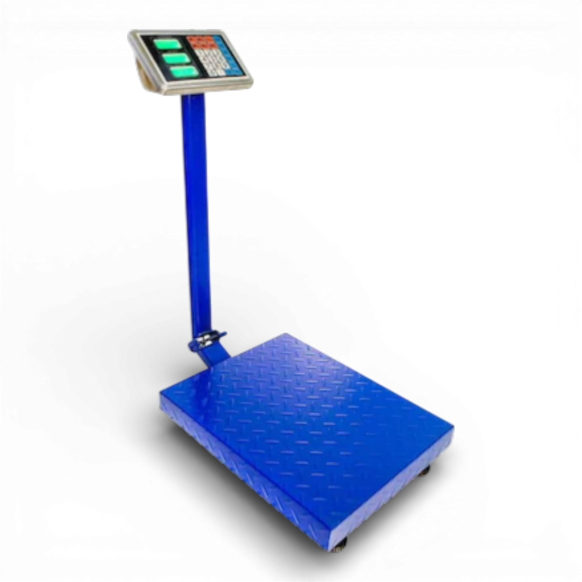 Cantar Electronic 350kg cu acumulator si platforma metalica din tabla striata, brat rabatabil