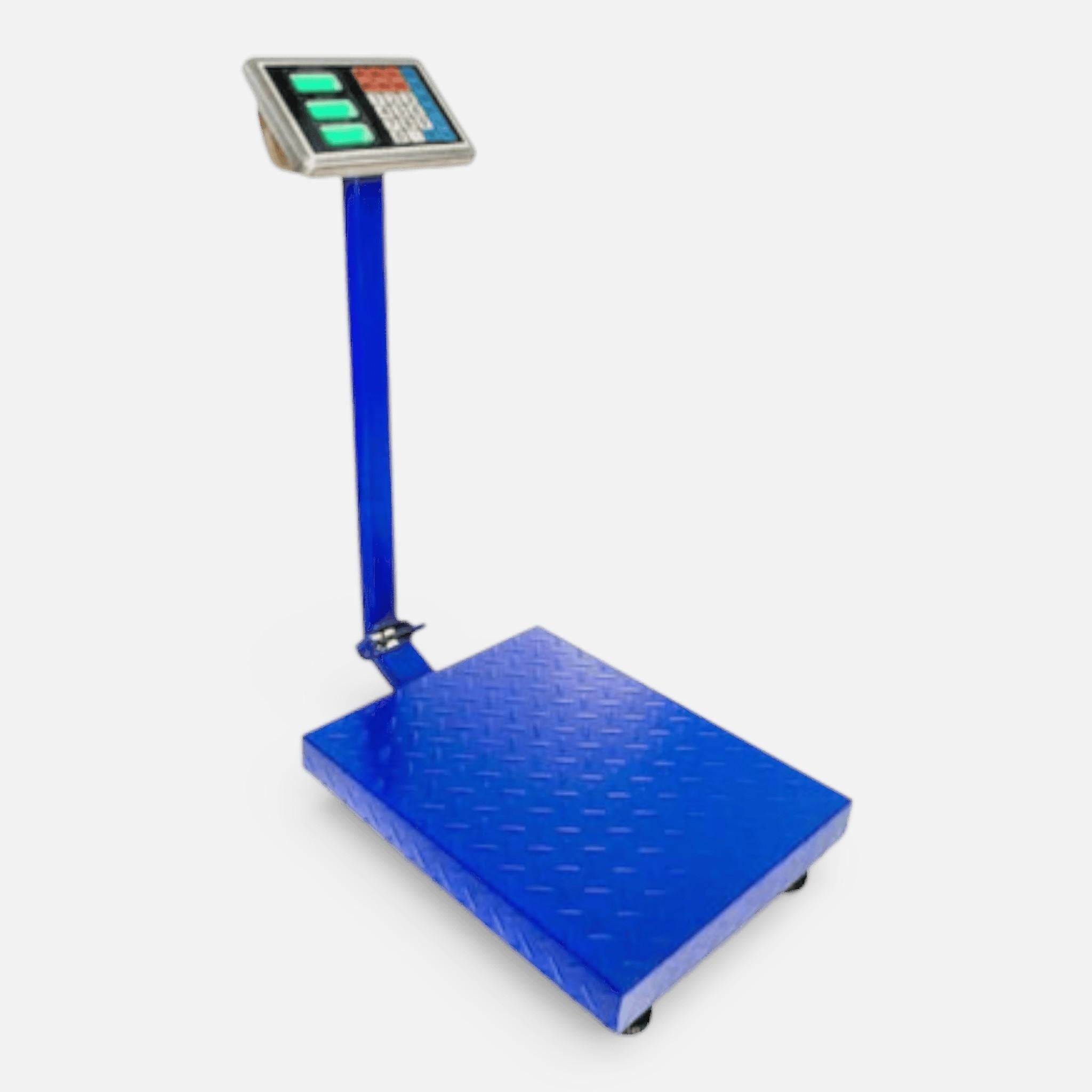 Cantar Electronic 500kg cu acumulator si platforma metalica din tabla striata, brat rabatabil