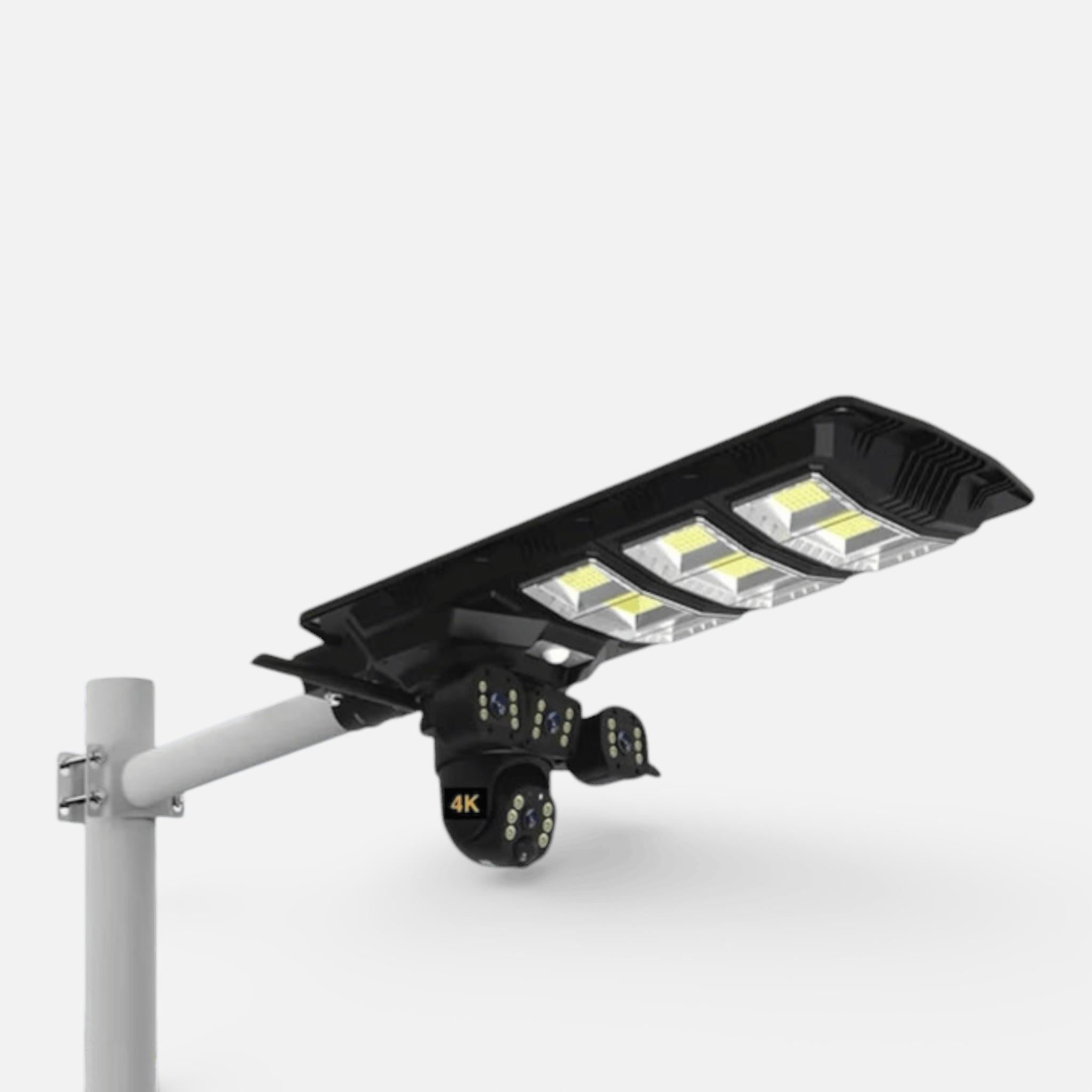 Camera 4K UltraHD 9MP 2in1, Lampa Solara 450W Stradala LED, Camera De Supraveghere 360, Night Vision, Rotativa, Wifi/4G