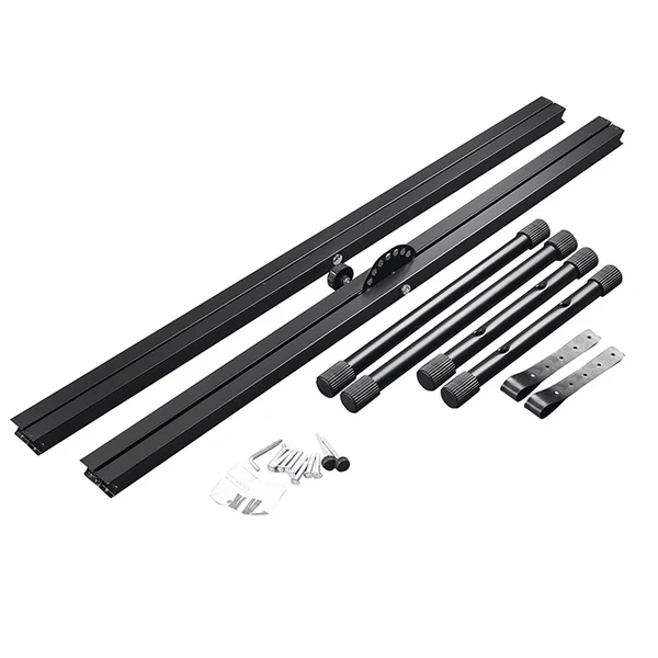 Suport Orga Dublu X Reglabil, 5 Trepte, 65–100cm, Antialunecare, Negru, Sarcină Maximă 60kg