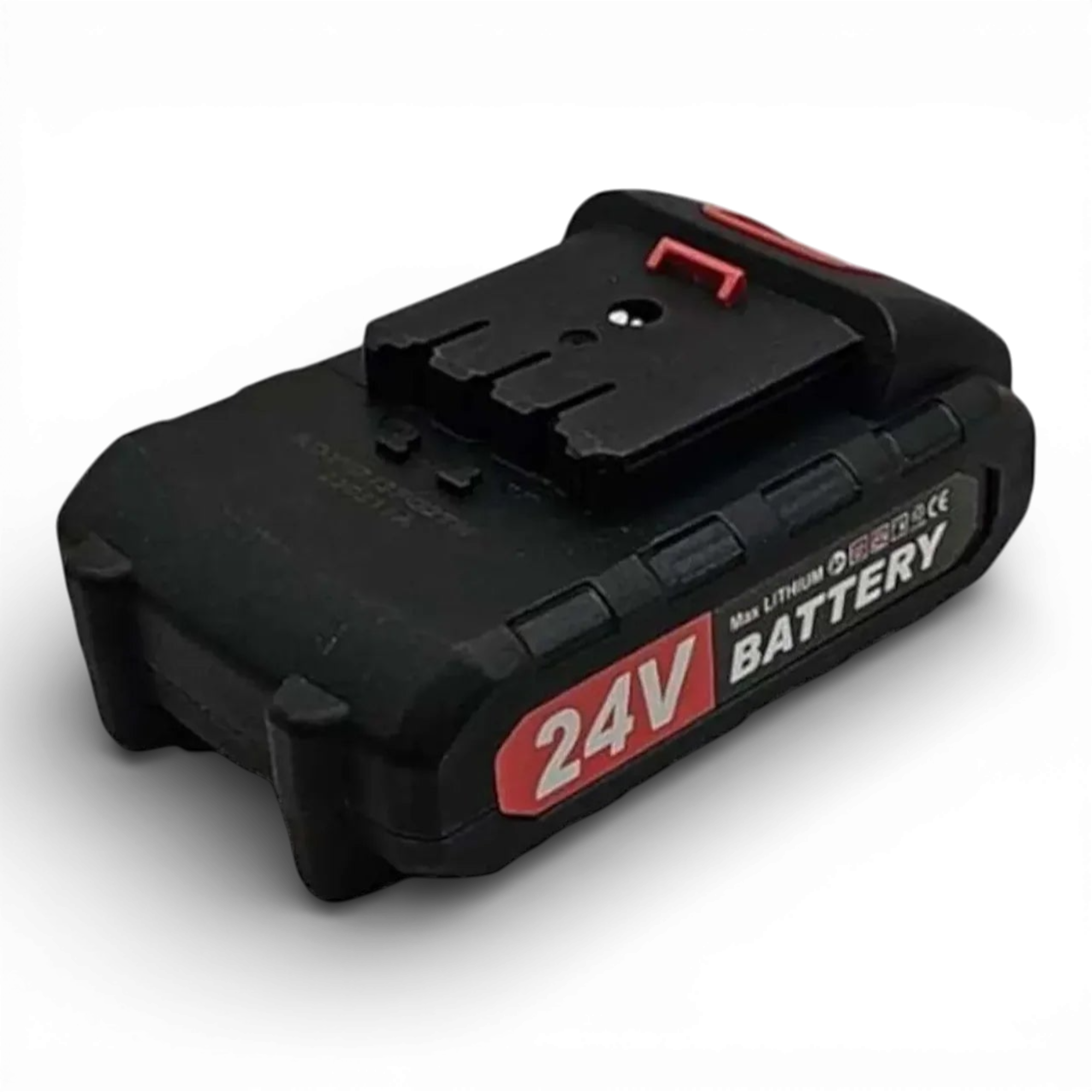 Acumulator 24V Li-Ion cu 2 pini și mufă verticală – compatibil foarfecă electrică, drujbă, bormașină și alte scule electrice