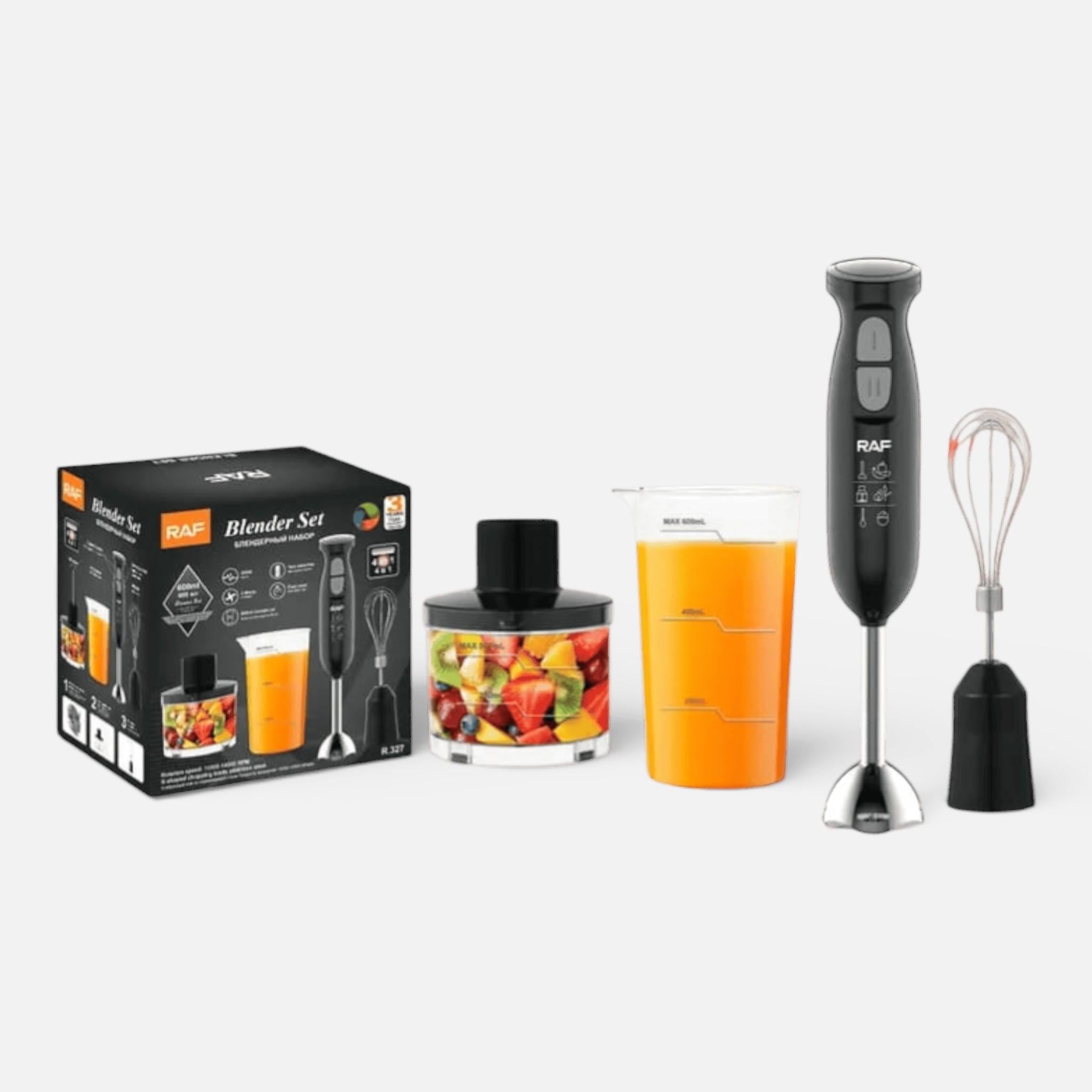 Blender de mana profesional, RAF, 4 in 1, Cana 500ml, Tel, Tocator