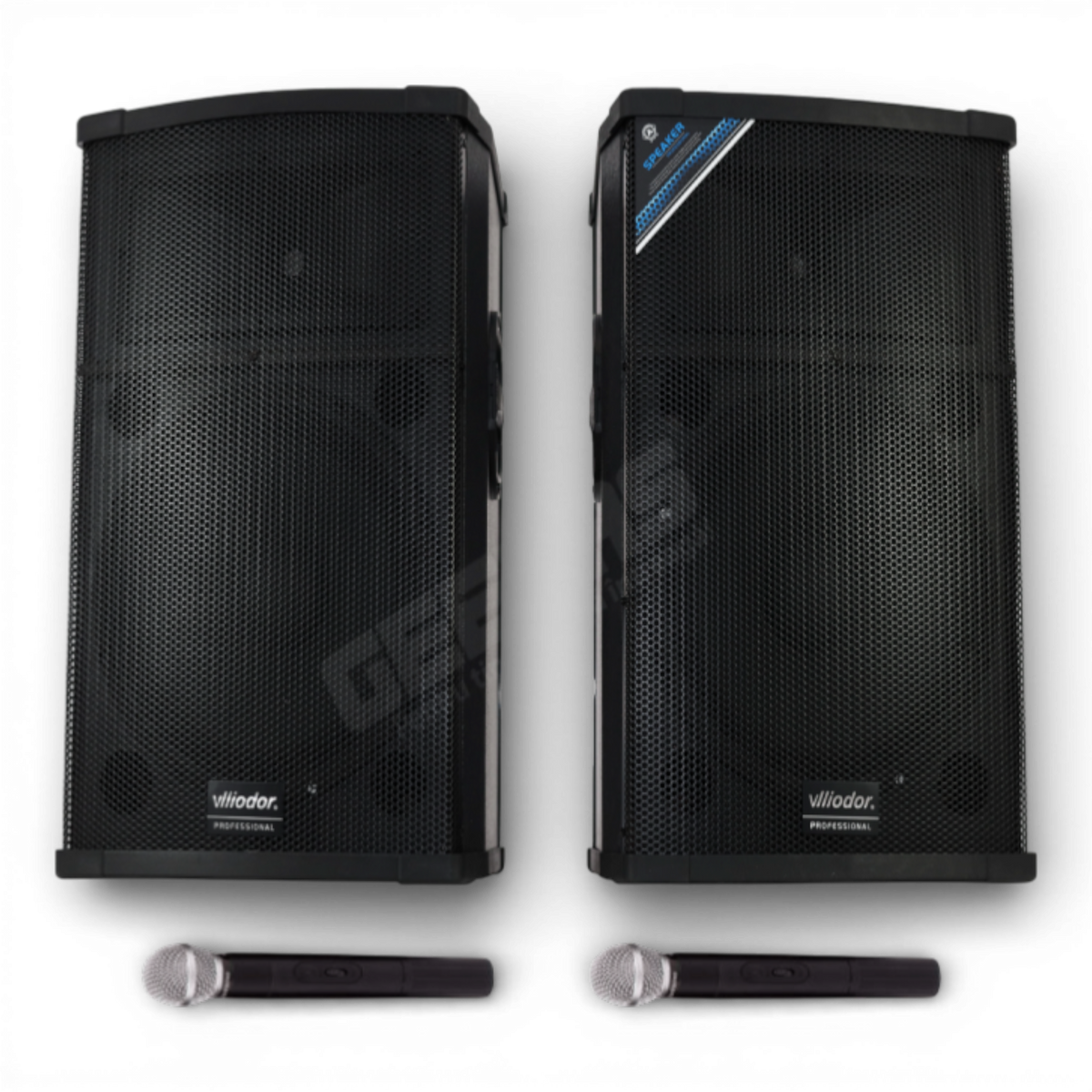 Set Boxe Active Profesionale 2005 900W, Subwoofer 15 inch, Bluetooth, USB, Radio FM, Stație Încorporată