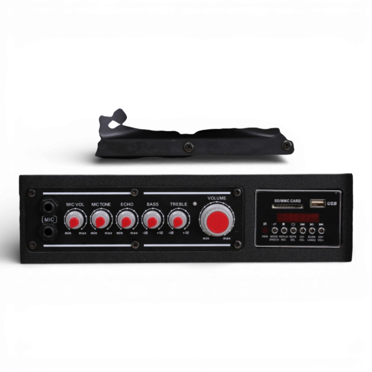 Set Boxe Active Profesionale 2308sm 600W, 95 cm, 4 Difuzoare 25 cm, Karaoke, Bluetooth, USB, Radio FM, Ecran LCD – Include Microfon și Telecomandă