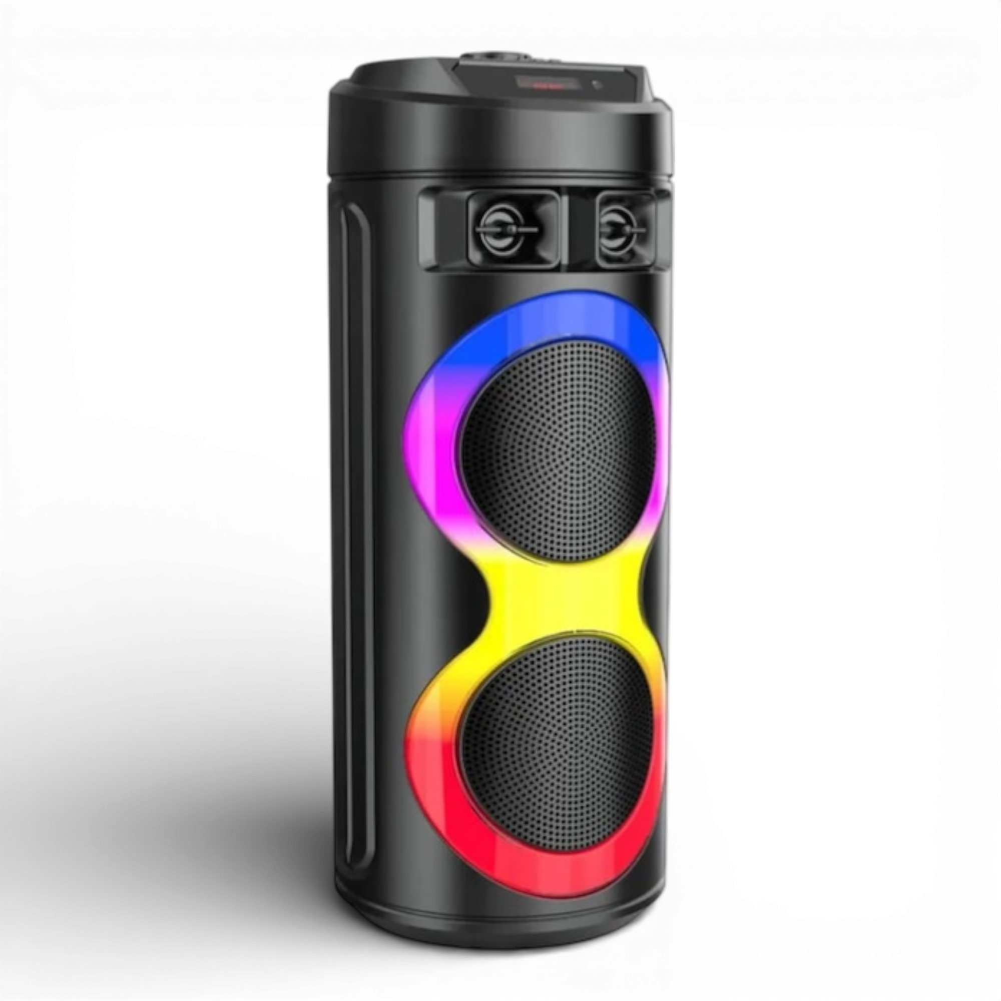 Boxa Profesionala AEIDEN® XL 300W, 2 Difuzoare 6.5 INCH, Autonomie Mare + Super Bass + Joc Lumini, Karaoke, Conex. Bluetooth, USB, RadioFM, Cadou Casca Bluetooth + Stick USB + Microfon