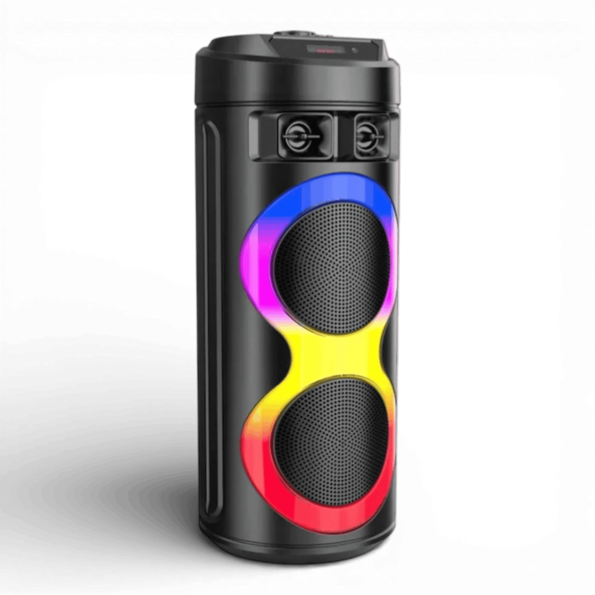 Boxa Profesionala AEIDEN® XL 300W, 2 Difuzoare 6.5 INCH, Autonomie Mare + Super Bass + Joc Lumini, Karaoke, Conex. Bluetooth, USB, RadioFM, Cadou Casca Bluetooth + Stick USB + Microfon