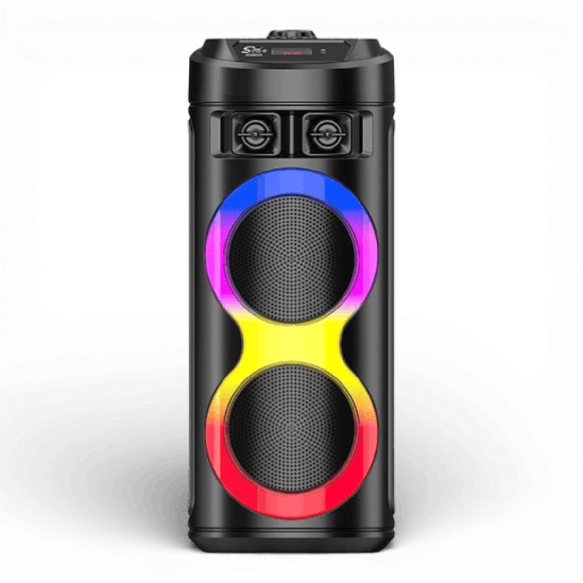 Boxa Profesionala AEIDEN® XL 300W, 2 Difuzoare 6.5 INCH, Autonomie Mare + Super Bass + Joc Lumini, Karaoke, Conex. Bluetooth, USB, RadioFM, Cadou Casca Bluetooth + Stick USB + Microfon