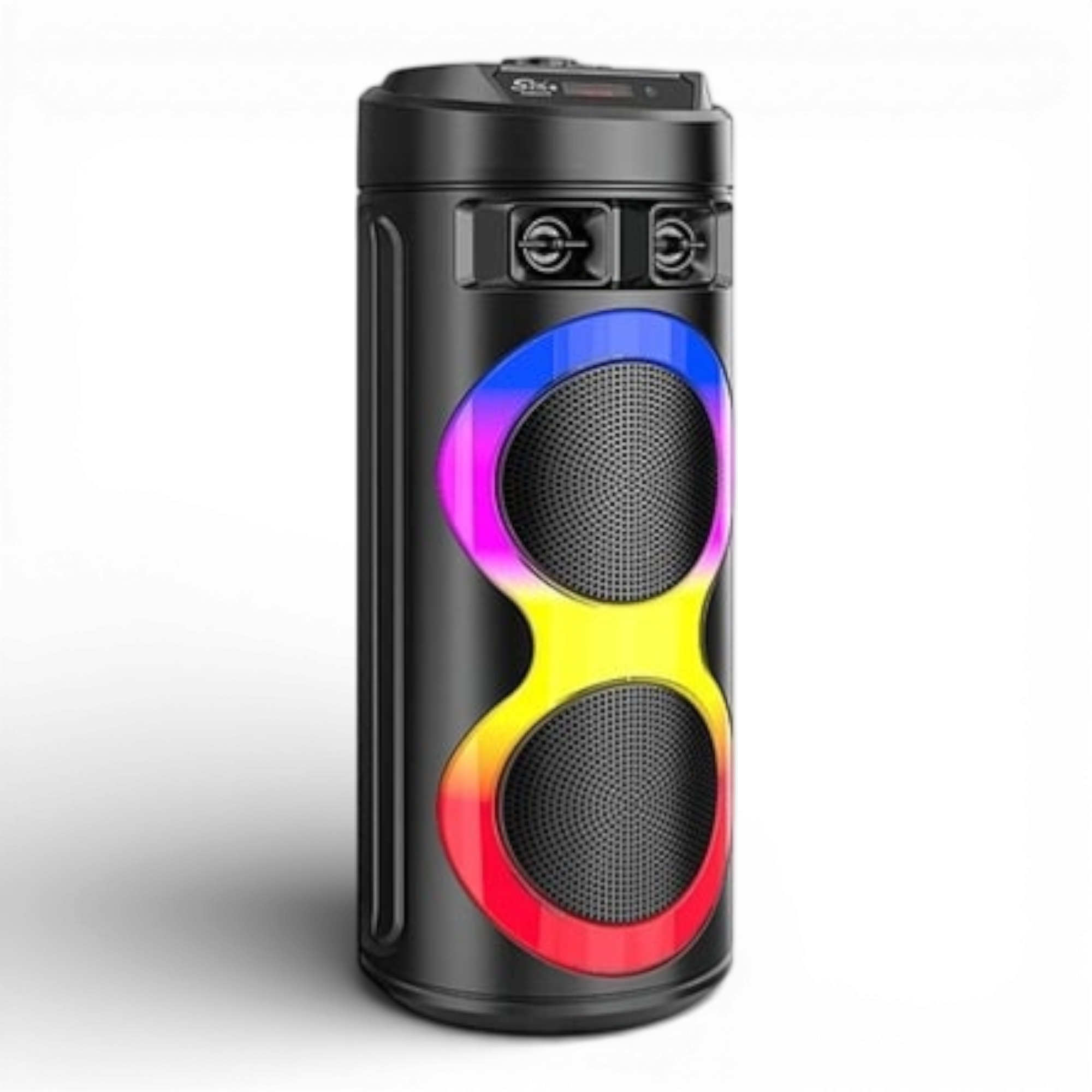 Boxa Profesionala AEIDEN® XL 300W, 2 Difuzoare 6.5 INCH, Autonomie Mare + Super Bass + Joc Lumini, Karaoke, Conex. Bluetooth, USB, RadioFM, Cadou Casca Bluetooth + Stick USB + Microfon