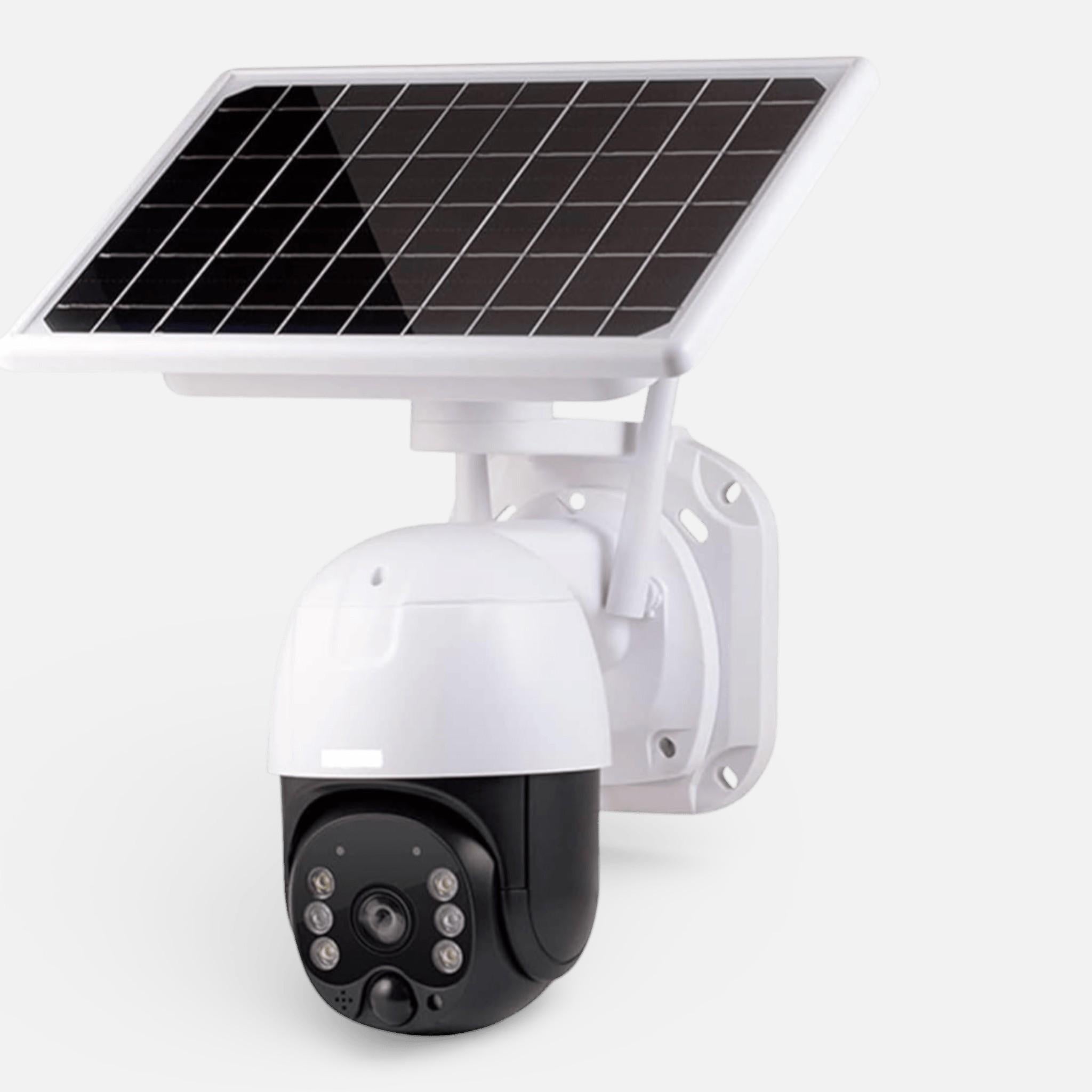Camera de supraveghere wireless 5MP cu panou solar, rotire 355°, IP66, infraroșu, WiFi/4G