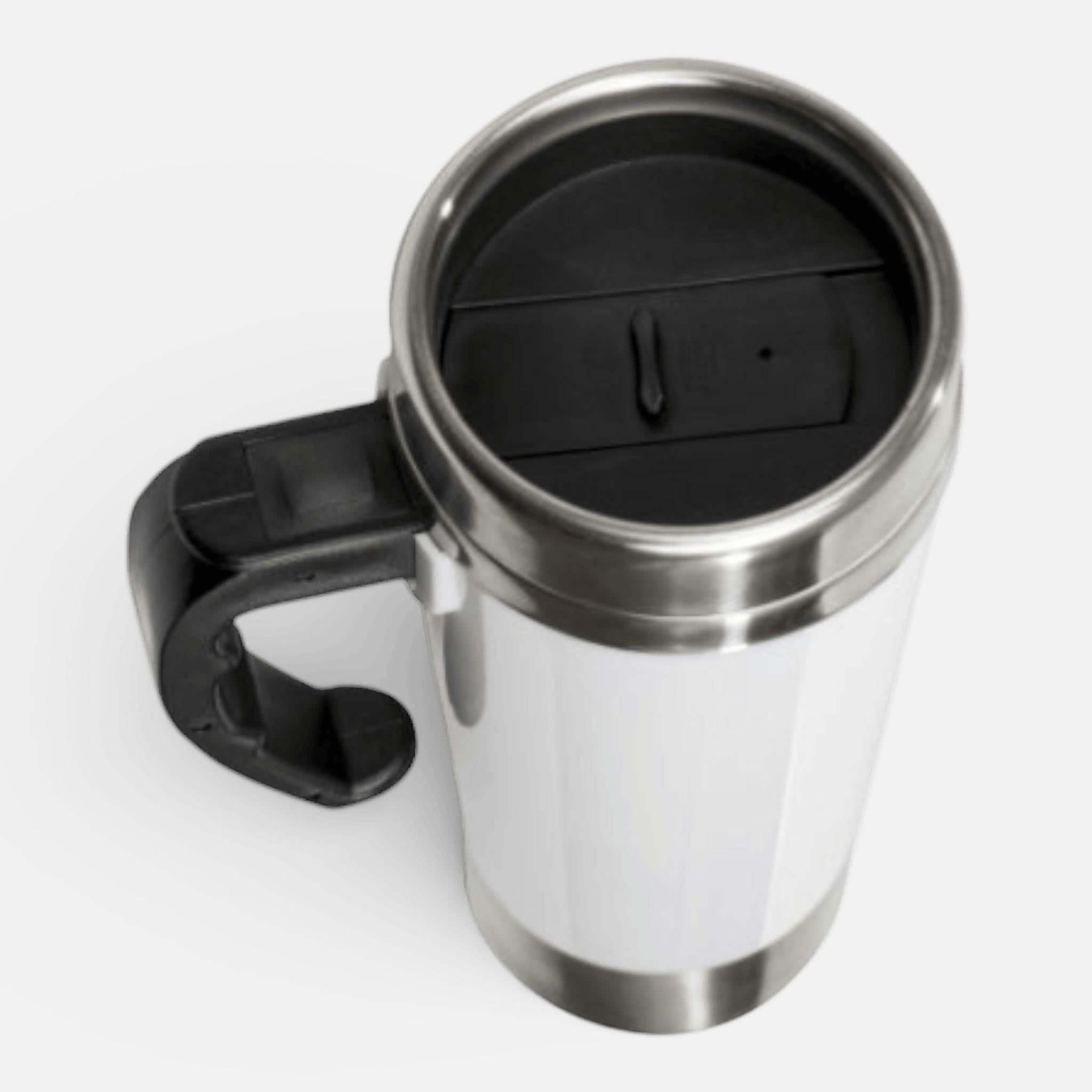 Cana termica cu capac, Selft Stirring Mug, Inox, Sistem auto-amestecare, 400 ml