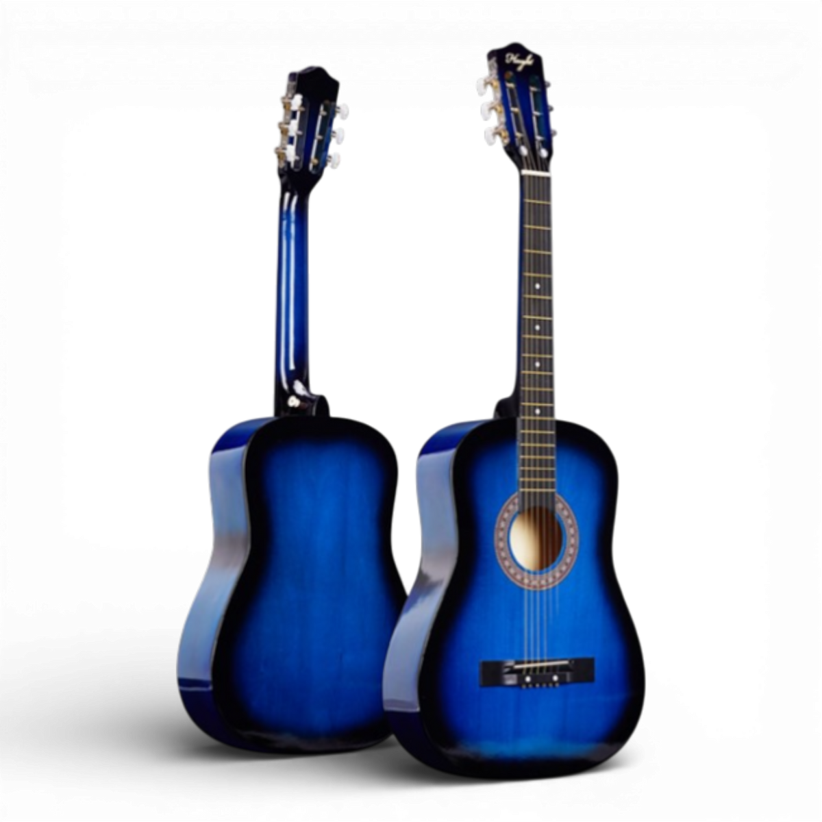 Chitara Clasica Albastru 4/4 38" ( 95 X 35 CM ), pentru Incepatori si Adulti, Recomandata peste 8-10 ani, 6 Corzi Metalice, 20 De Taste