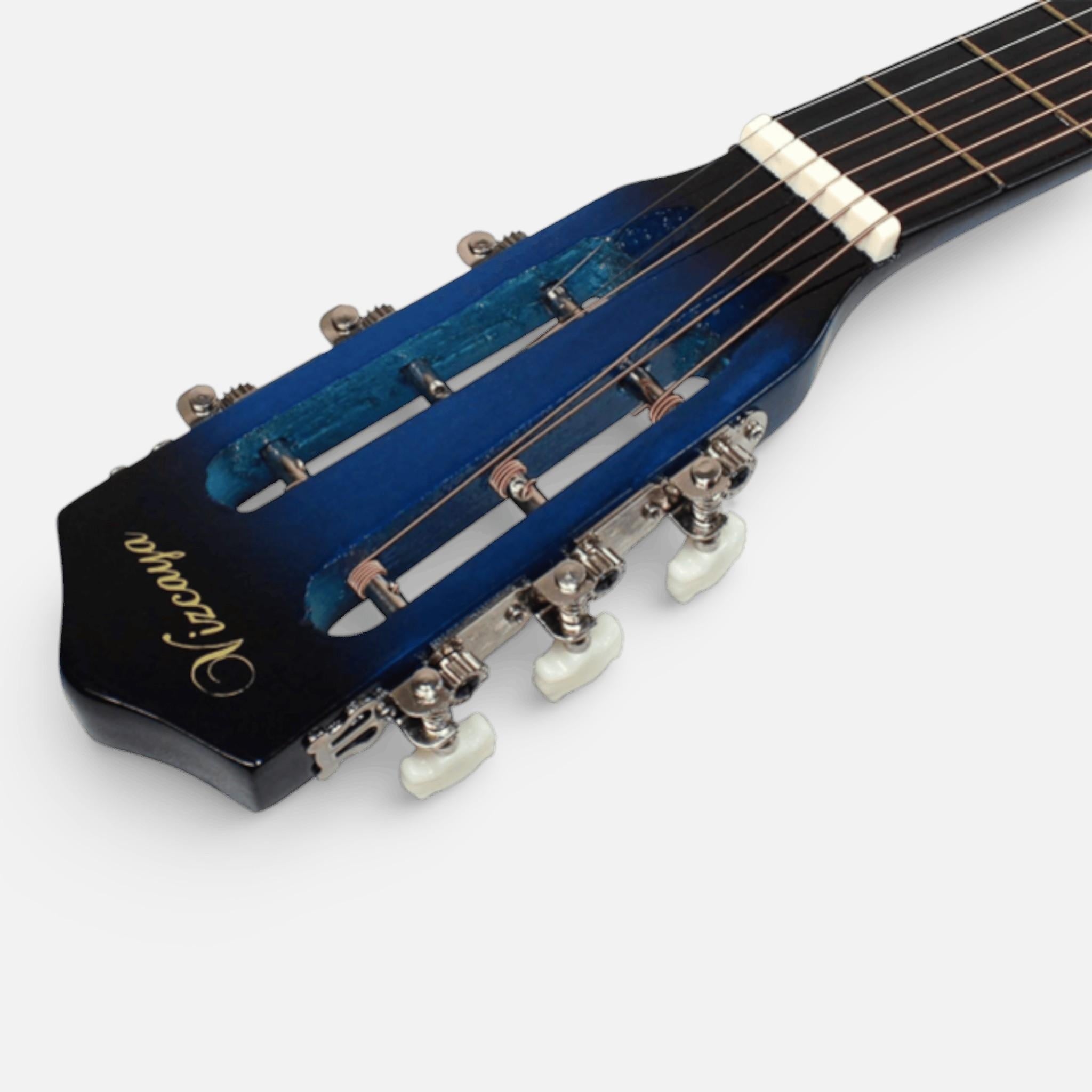 Chitara Clasica Albastru 4/4 38" ( 95 X 35 CM ), pentru Incepatori si Adulti, Recomandata peste 8-10 ani, 6 Corzi Metalice, 20 De Taste