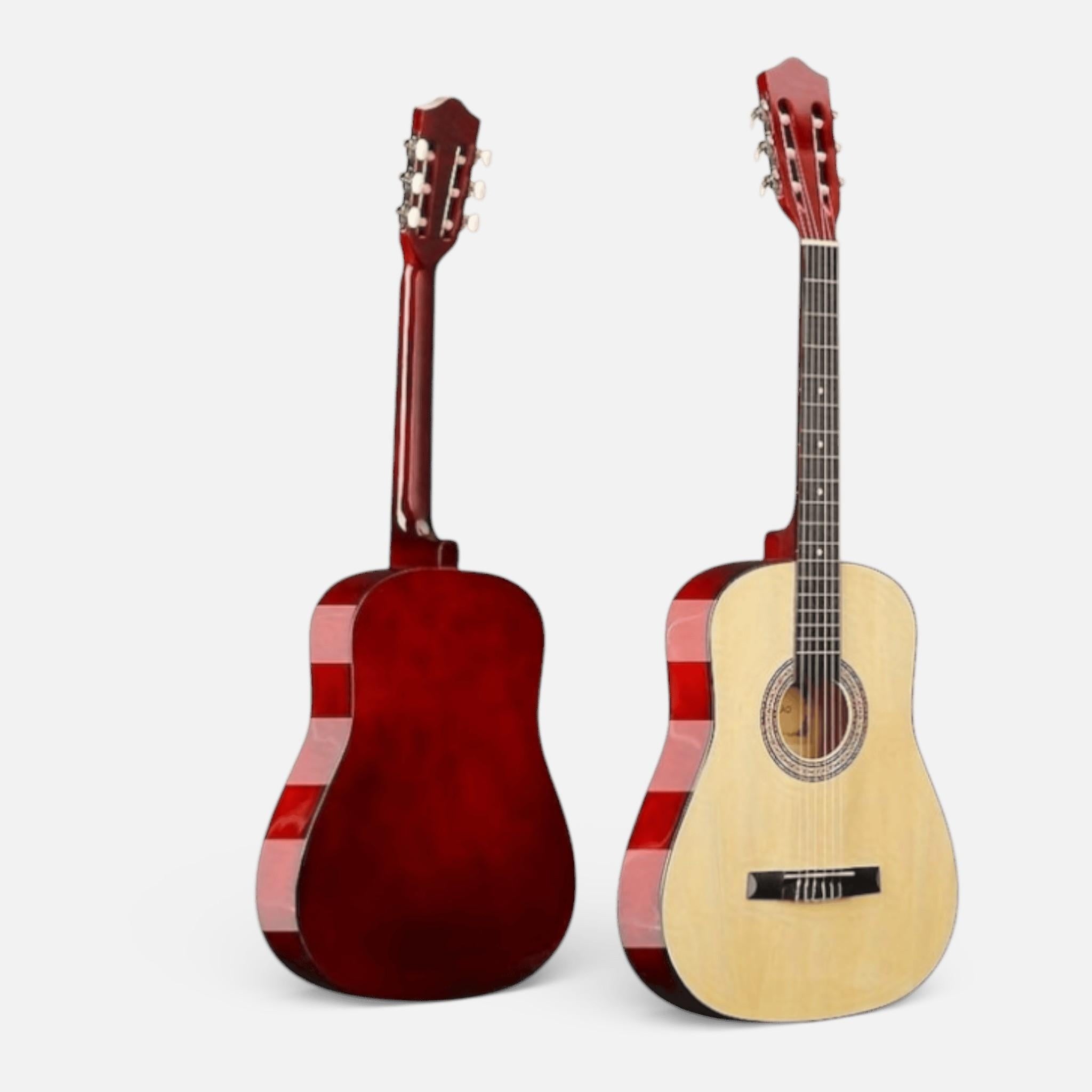 Chitara Clasica Crem/Natur 4/4 38" ( 95 X 35 CM ), pentru Incepatori si Adulti, Recomandata peste 8-10 ani, 6 Corzi Metalice, 20 De Taste