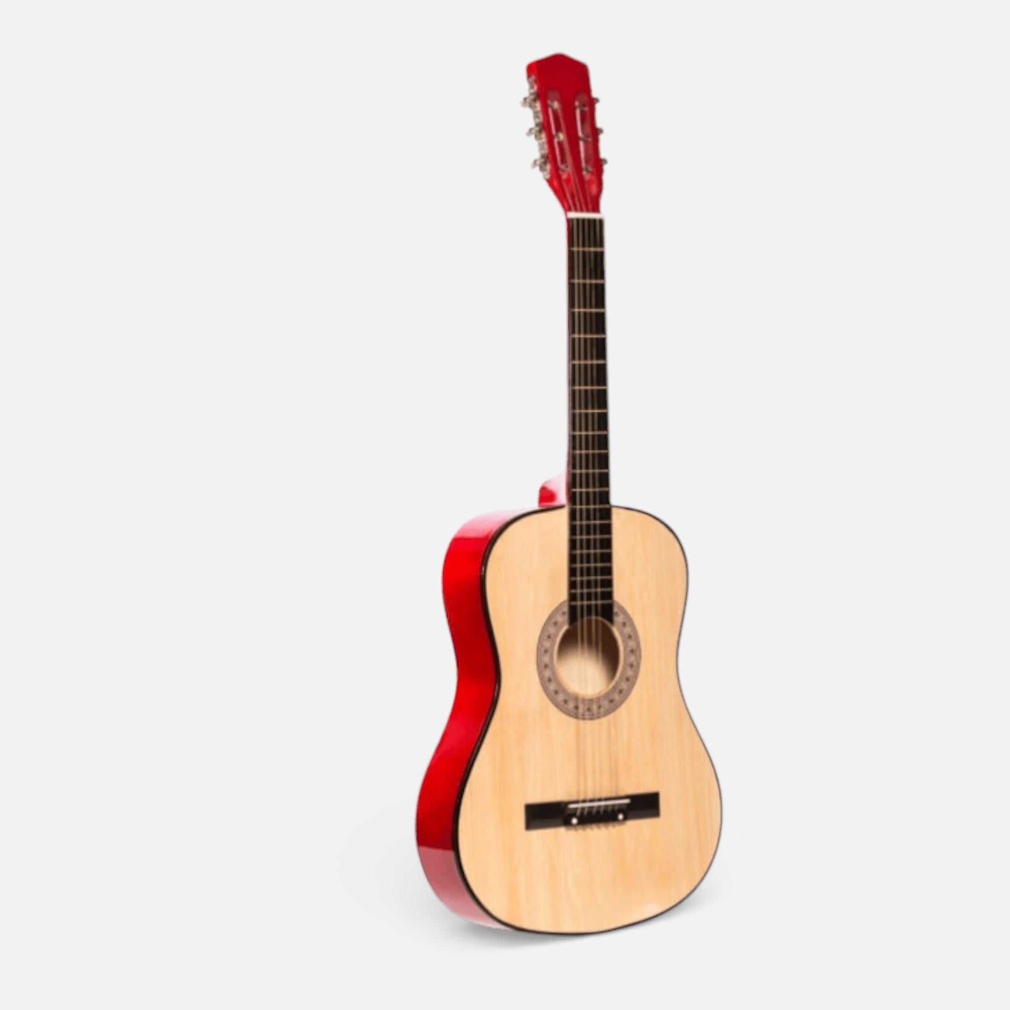 Chitara Clasica Crem/Natur 4/4 38" ( 95 X 35 CM ), pentru Incepatori si Adulti, Recomandata peste 8-10 ani, 6 Corzi Metalice, 20 De Taste