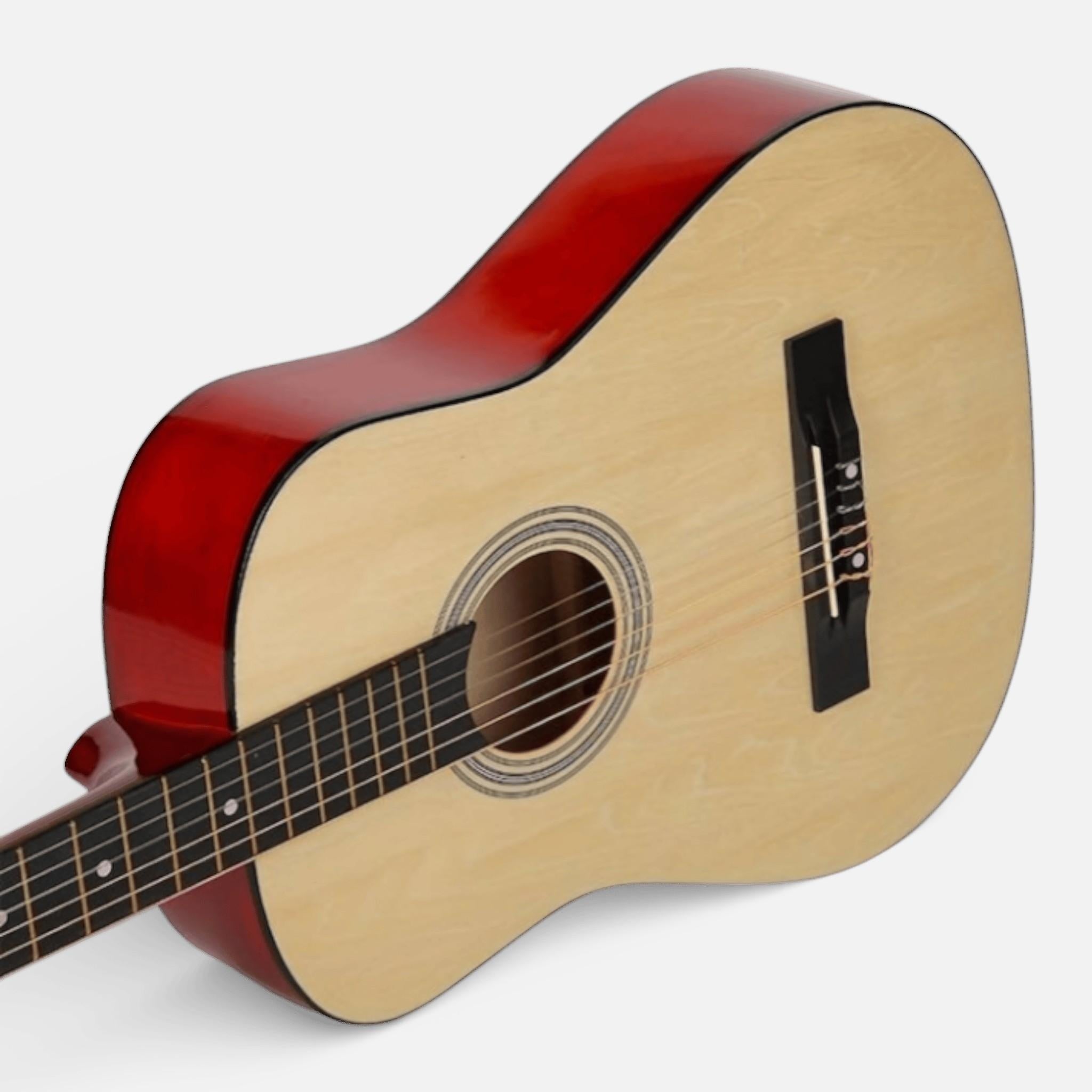 Chitara Clasica Crem/Natur 4/4 38" ( 95 X 35 CM ), pentru Incepatori si Adulti, Recomandata peste 8-10 ani, 6 Corzi Metalice, 20 De Taste