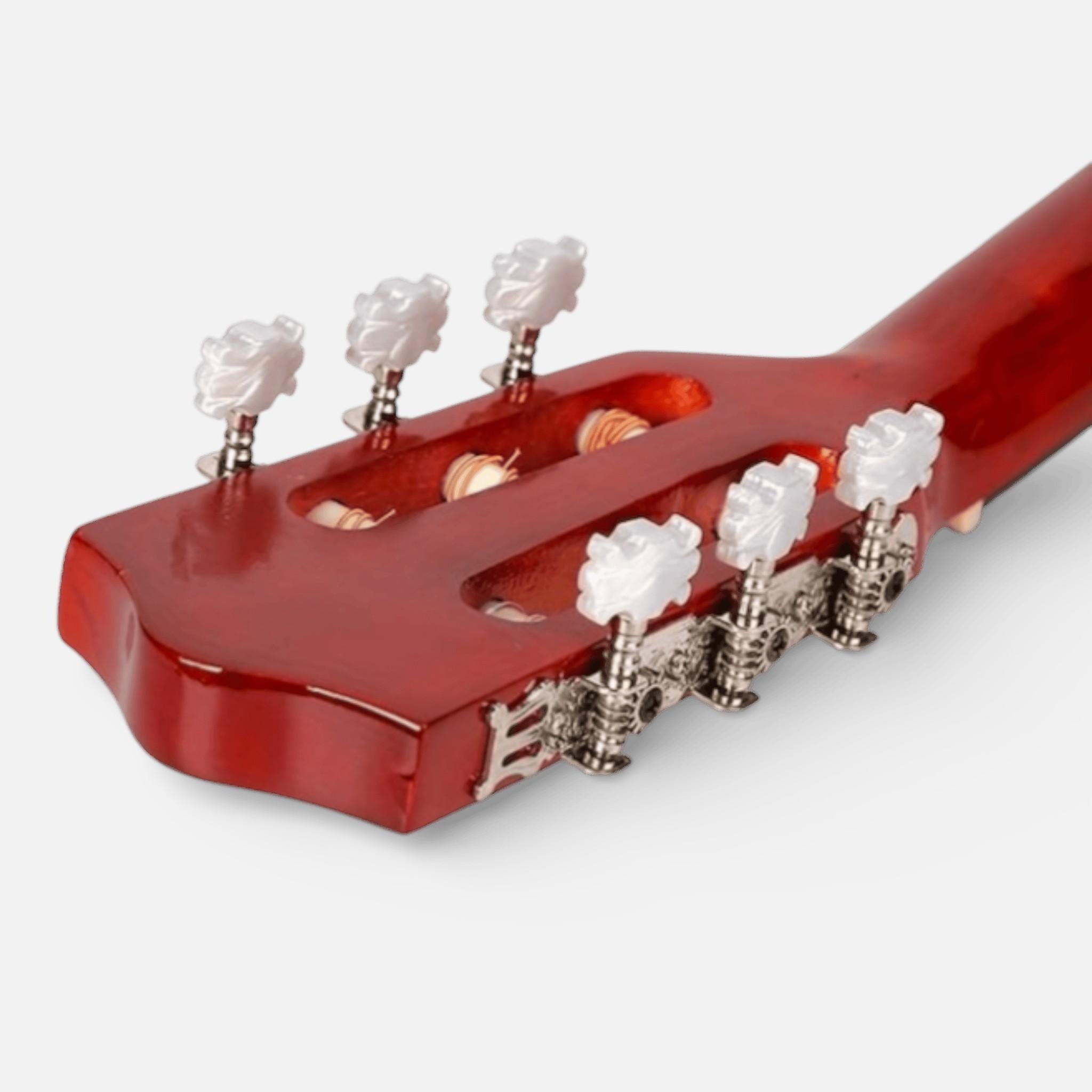 Chitara Clasica Crem/Natur 4/4 38" ( 95 X 35 CM ), pentru Incepatori si Adulti, Recomandata peste 8-10 ani, 6 Corzi Metalice, 20 De Taste