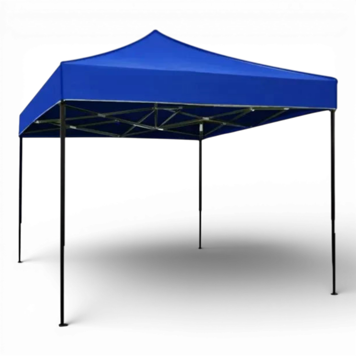 Cort Pavilion 3x3m Albastru Pliabil Cadru Metal pentru Curte, Gradina, Evenimente