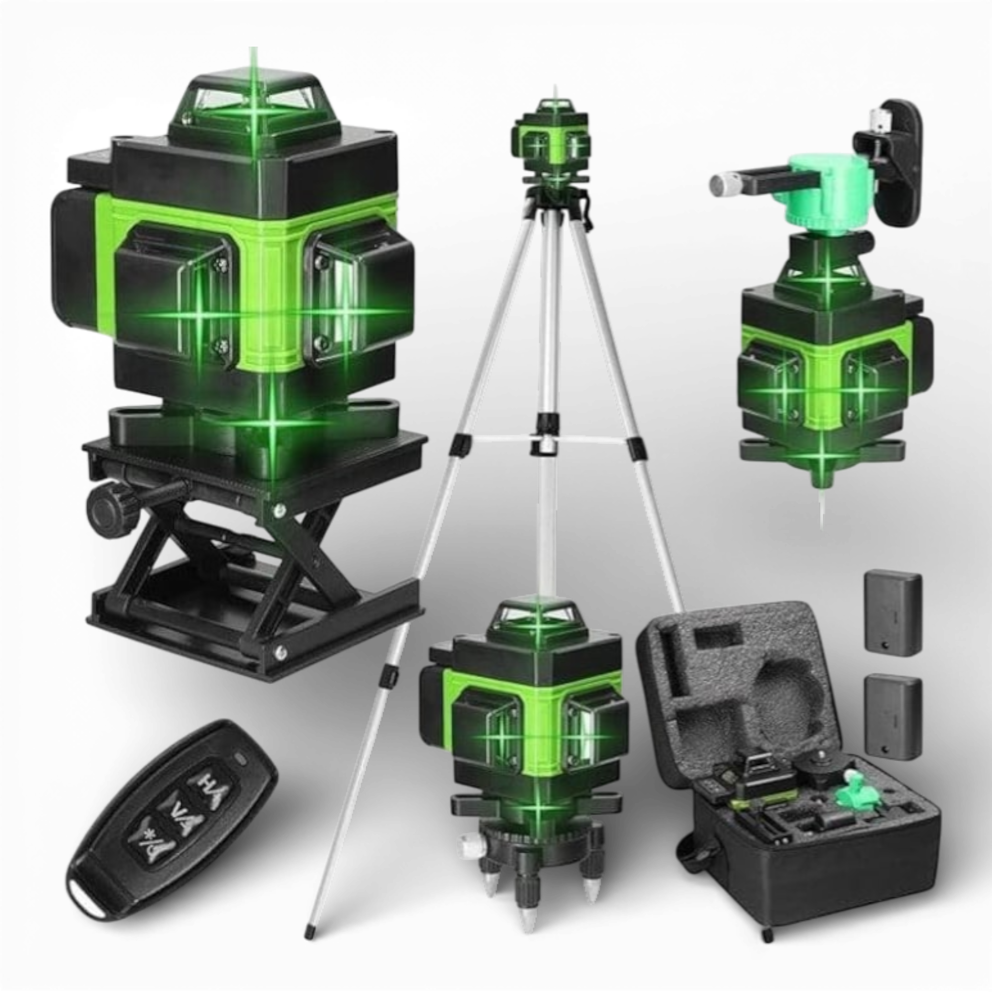 Nivela laser 4D AEIDEN ®, 16 linii, auto-nivelare, alimentare USB, 2 baterii, inaltime ajustabila 1.2M