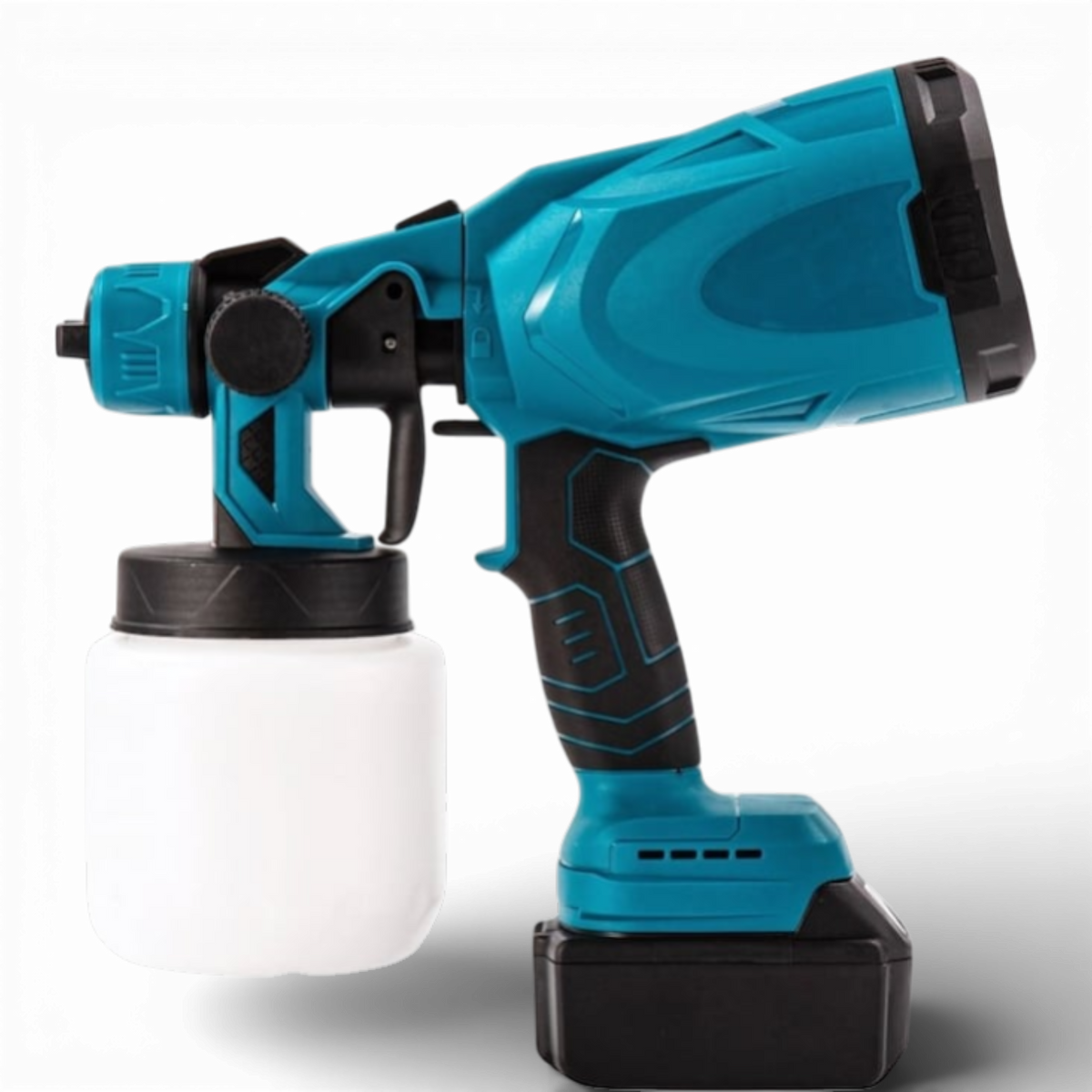 Aparat profesional de vopsit si zugravit AEIDEN ®, electric, cu rezervor de vopsea, 2 acumulatori 48V, portabil