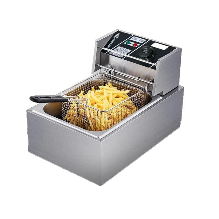 Friteuza Electrica Capacitate - 6 litri din Inox - Putere 2500W - Uz Profesional sau Personal