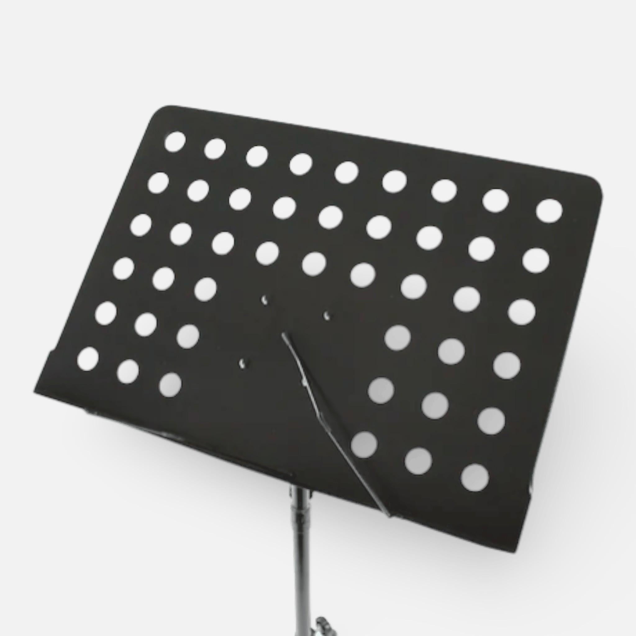 Stativ pentru Partitura, Inaltime Reglabila, Picioruse Antiderapante, Confectionat din Metal, Usor de Instalat si Depozitat, Negru