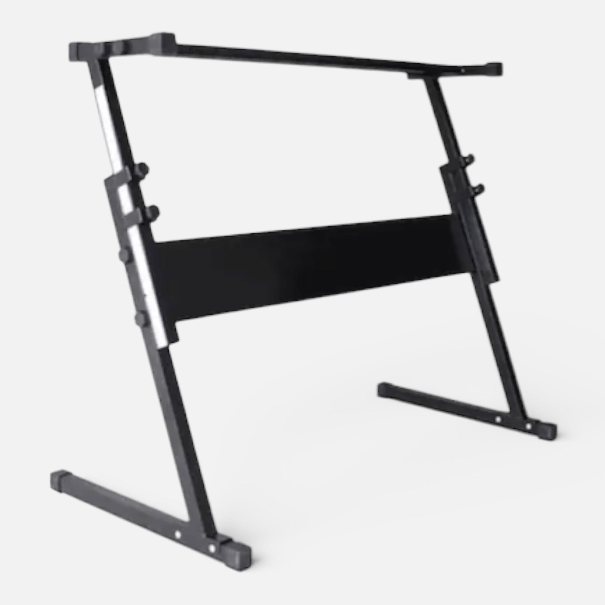 Stativ pentru Orga in Forma Z, Inaltime Reglabila 50 - 80 cm, Capacitate Maxima 10 Kg, Picioare Anti-alunecare, Metal, Design Modern, Negru