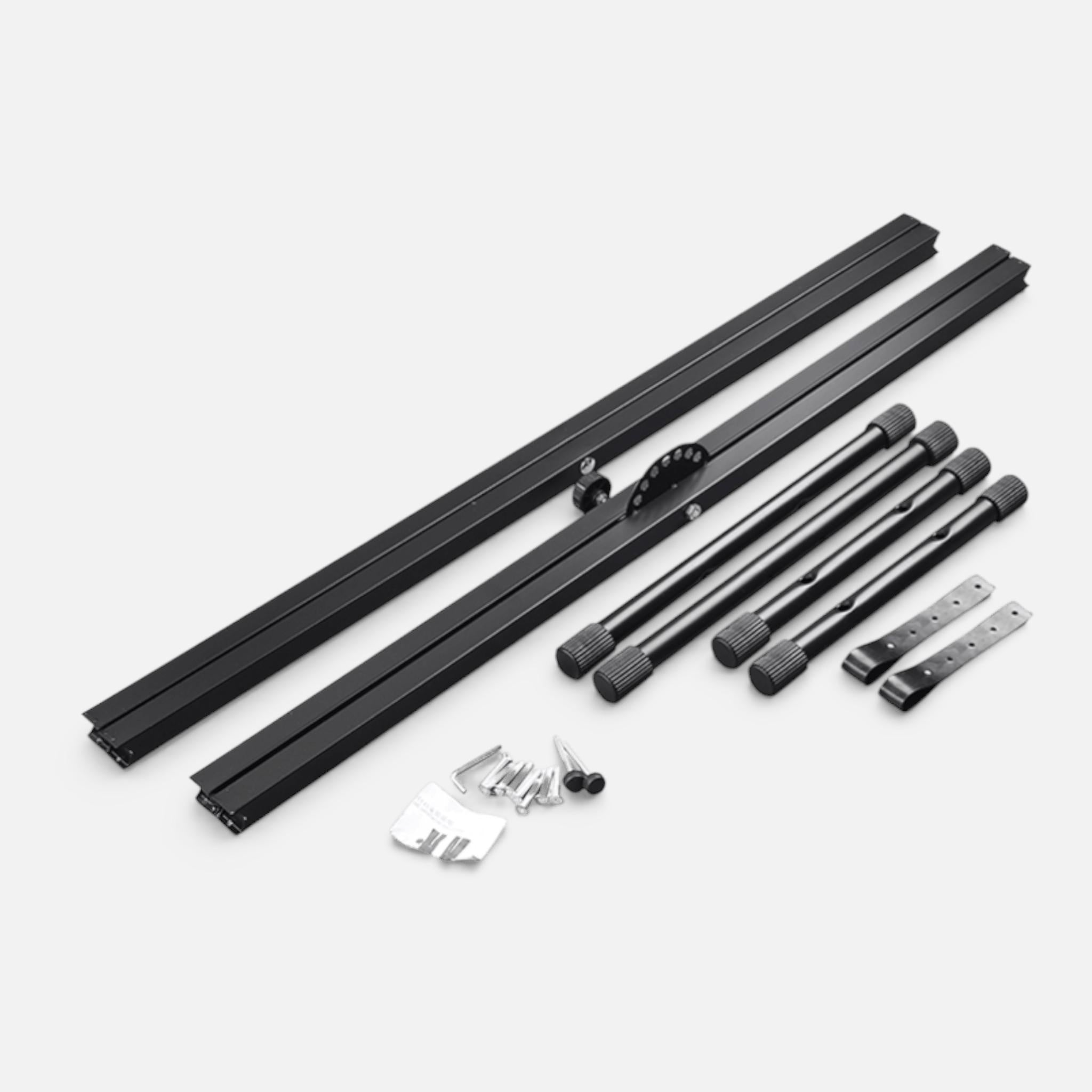 Suport Orga Dublu X Reglabil, 5 Trepte, 65–100cm, Antialunecare, Negru, Sarcină Maximă 60kg