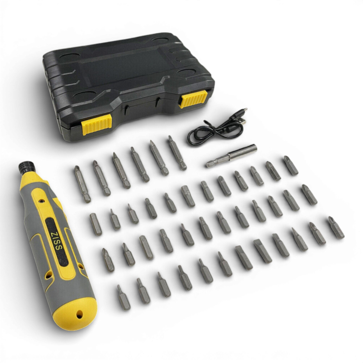 Set șurubelnița electrica AEIDEN® fără fir cu lumină LED - Compact, multifuncțional pentru demontare și asamblare, cuplu reglabil, 4 setări, baterie litiu reîncărcabilă prin USB