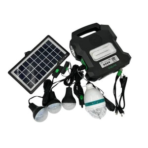 Kit Solar Portabil GDLITE GD-1000A, Panou Solar, USB, Bluetooth, Radio FM, MP3, Lanterna LED, 4 Becuri Incluse, Alimentare 220V - SHAM - Eleganta autentica, Inspiratie modena.