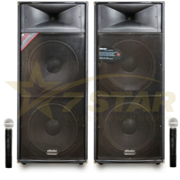 Set Boxe Active Profesionale 2025 1000W, Statie Profesionala Incorporata, 4 Difuzoare 15 INCH, 2 Microfoane Profesionale Wireless, Bluetooth, USB, RadioFM, Garantie 3 Ani - SHAM - Eleganta au