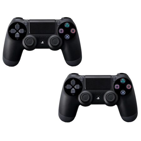 Set gamepad - 2X Controller Sony Dualshock 4 V2 New Model pentru Playstation 4, Black - SHAM - Eleganta autentica, Inspiratie modena.