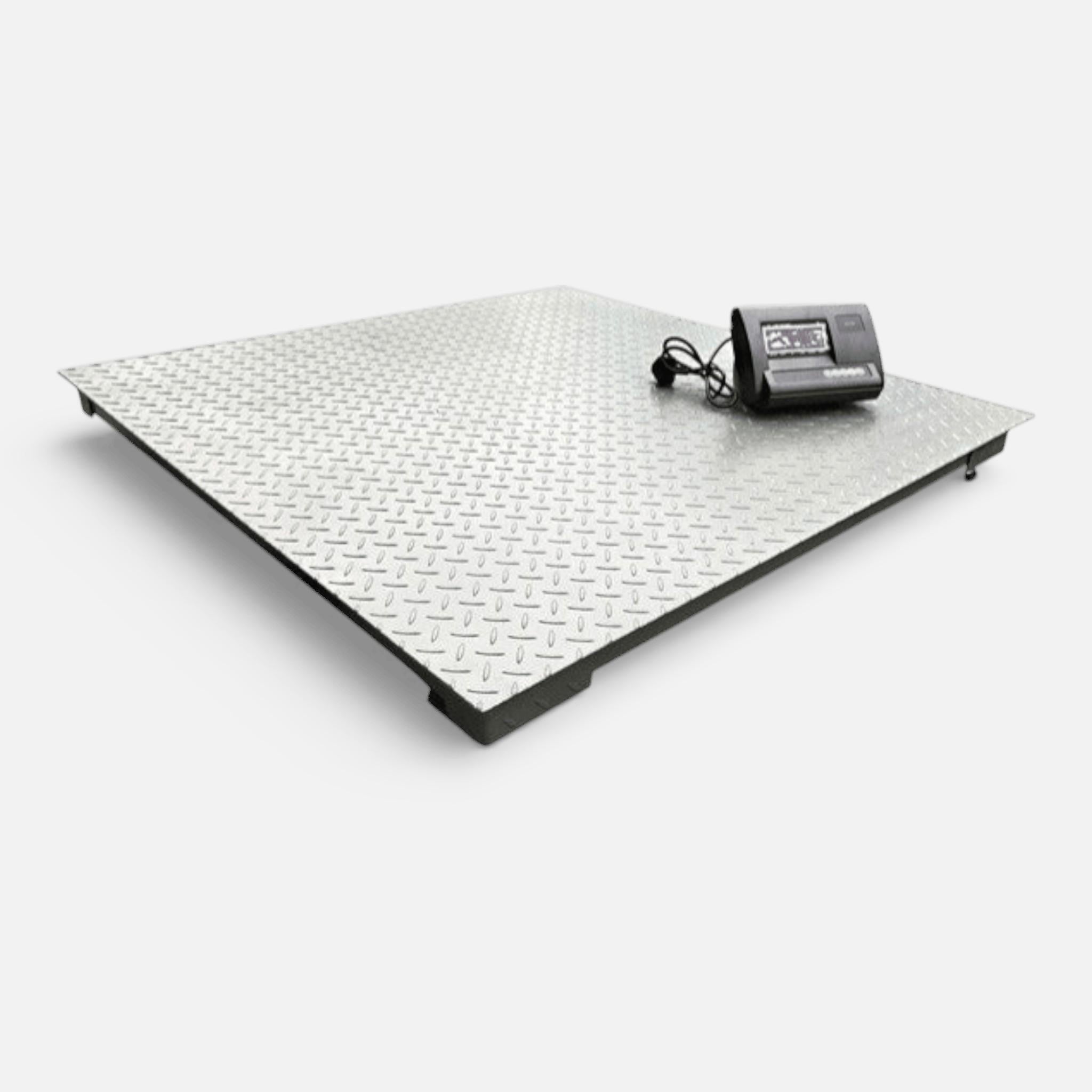 Cantar electronic platforma 3000 kg ( 3 tone ), tabla groasa striata 5mm, 120 x 120cm ( 1.2m x 1.2m ), 4 celule de cantarire, autonomie acumulator 10 ore