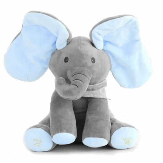 Elefant interactiv din plus - vorbeste, canta si flutura urechile - Peek a Boo