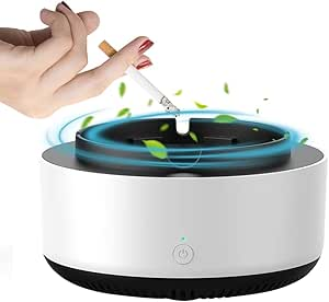 Scrumiera electrica inteligenta, cu aspiratie, alimentare baterii AA