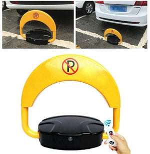 Blocator loc parcare automat, cu 2 telecomenzi si alarma, suporta 2 tone, Galben/Negru, rezistent intemperii - SHAM - Eleganta autentica, Inspiratie modena.