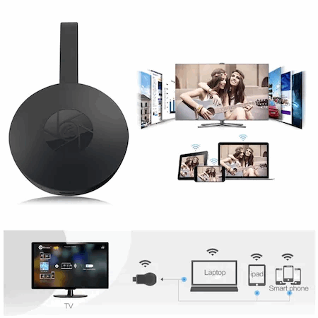 Chrome-cast media player HDMI, transmisie dispozitiv mobil, TV Andoid, IOS, Windows in HDMI prin wifi - SHAM - Eleganta autentica, Inspiratie modena.