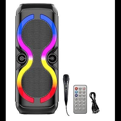 Boxa Portabila Profesionala ZQS 8230, Bluetooth, 64cm, 300W, Radio FM, USB/TF/TWS, Lumina RGB + Cadou Telecomanda, Microfon, Stick, Casca Bluetooth