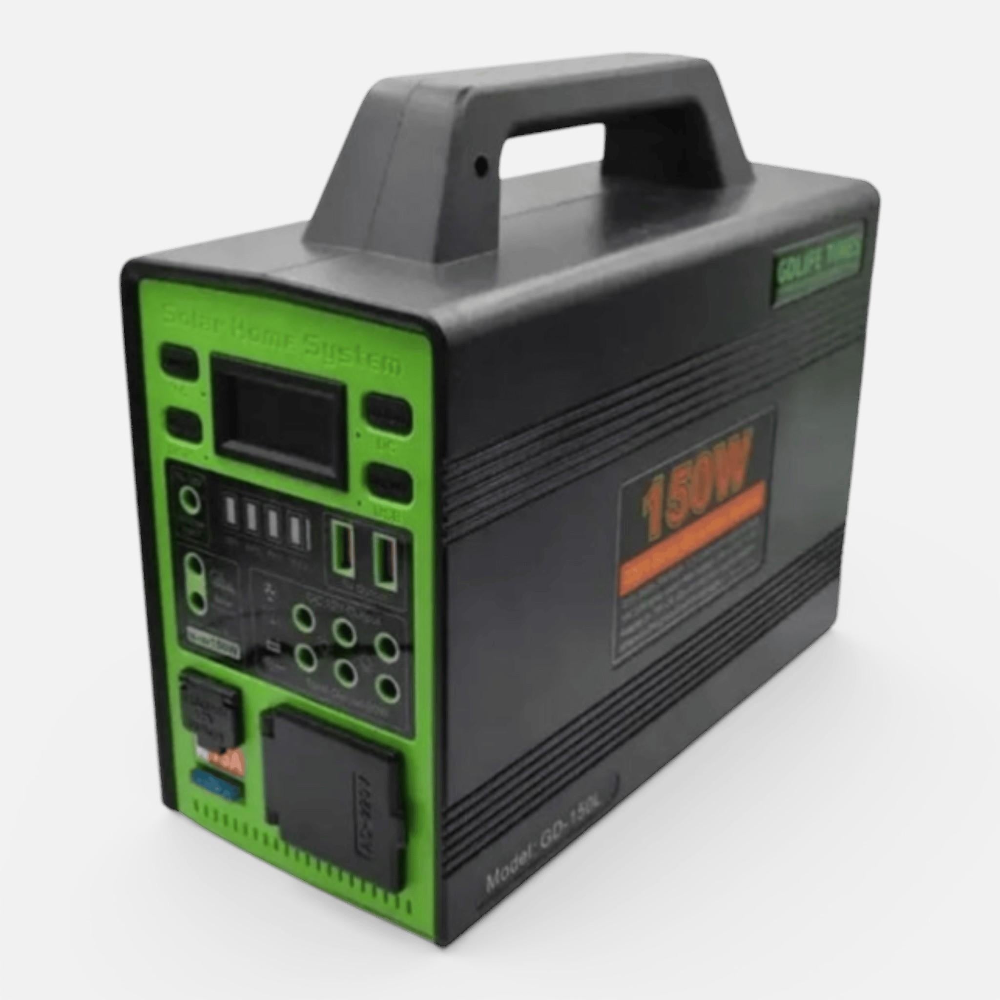 Kit Solar GD-150L, 150W, Baterie 50400mAh, 4 Becuri LED, Invertor & USB