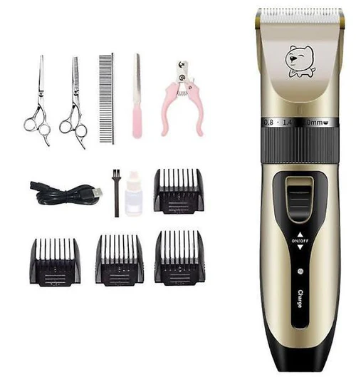 Masina de tuns animale fara fir, 1200 mAh, 8 accesorii incluse