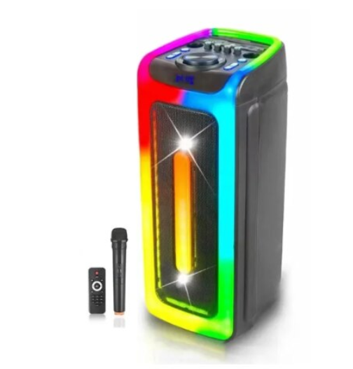 Boxa portabila bluetooth, AT PERFORMANCE, D-2806, USB, Radio FM, microfon, joc de lumini RGB.