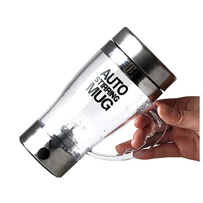 Cana Transparenta cu Amestecare Automata si Maner - Auto Stirring Mug 350 ml