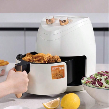 Air Fryer RAF R5232, Friteuza cu aer cald, Capacitate 5.8L, 1500W, Alb