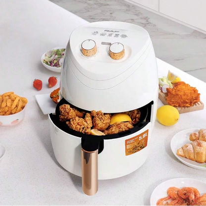 Air Fryer RAF R5232, Friteuza cu aer cald, Capacitate 5.8L, 1500W, Alb