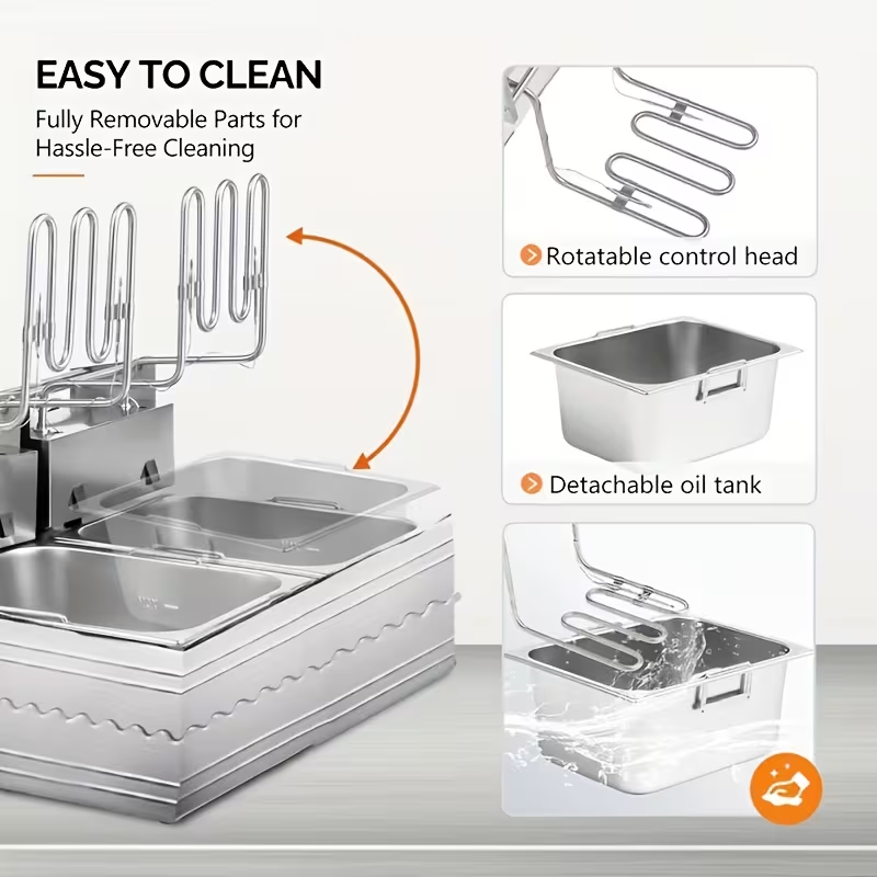 Friteuza Electrica Capacitate - 12 litri din Inox - Putere 5000W - Uz Profesional sau Personal