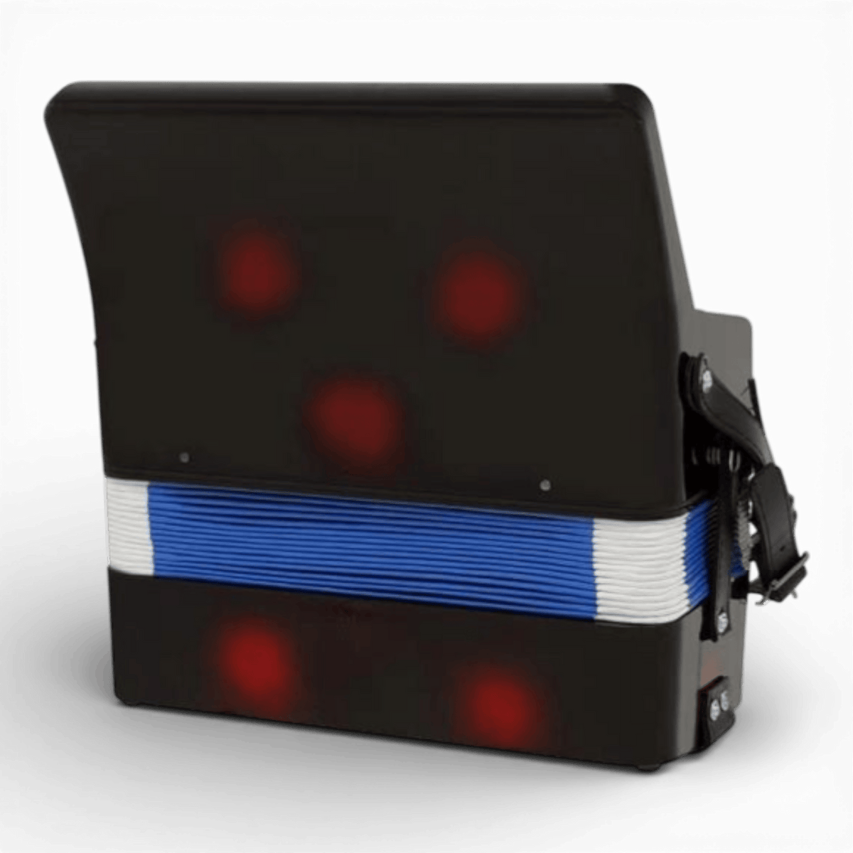 Acordeon AEIDEN® Semi-Profesional pentru copii, 17 clape si 8 butoane de bass, 30 cm, Albastru