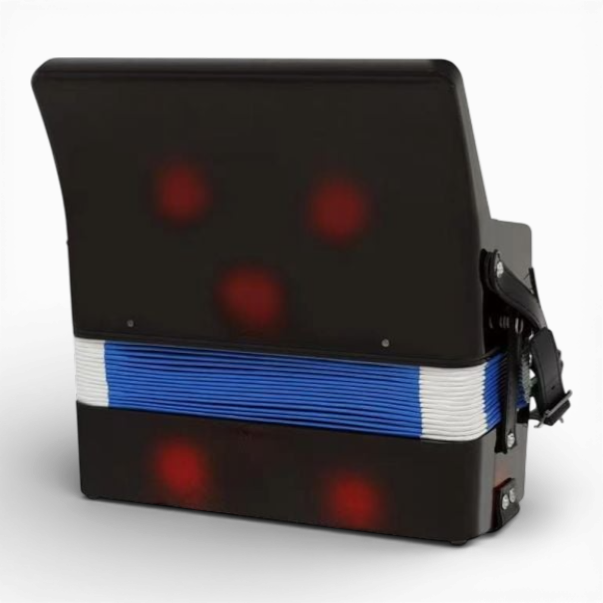 Acordeon AEIDEN® Semi-Profesional pentru copii, 17 clape si 8 butoane de bass, 30 cm, Albastru