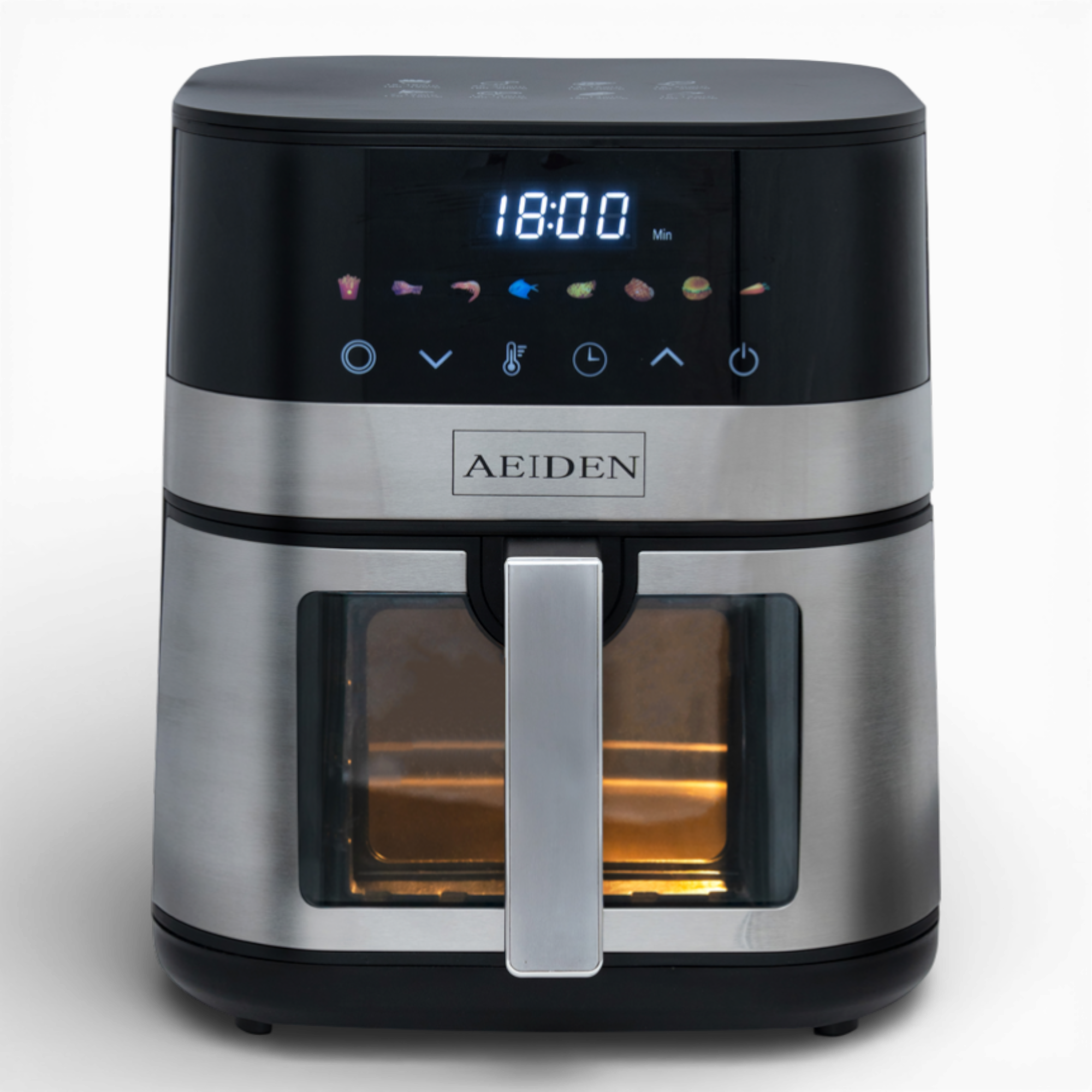 Friteuză cu aer cald AEIDEN® 7L, 2500W, AE-2512, Fereastră Transparentă, Gătire 360° – Air Fryer Digital cu Funcții Multiple